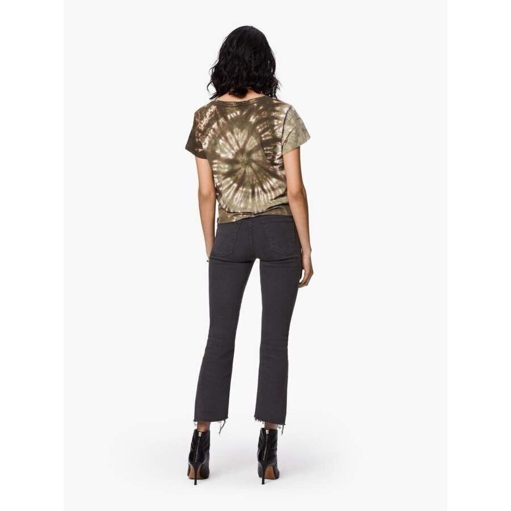 Mother The Insider Crop Step Fray Jeans Second Chance Faded Black Women's Sz 27 - Picture 2 of 16